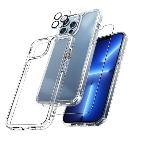 Kit Protector 3 en 1 para iPhone Transparente
